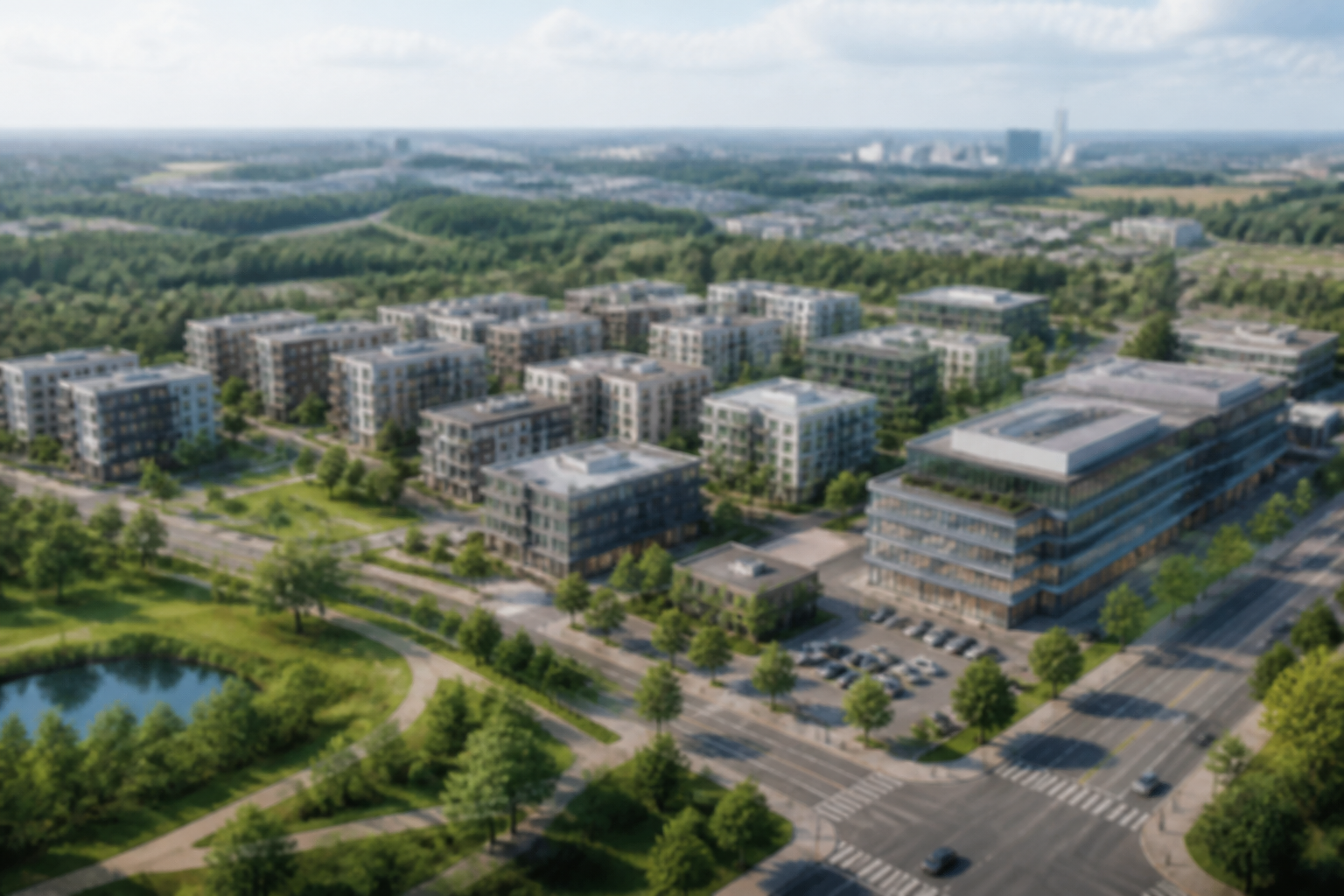 Įvairių nekilnojamojo turto objektų panorama