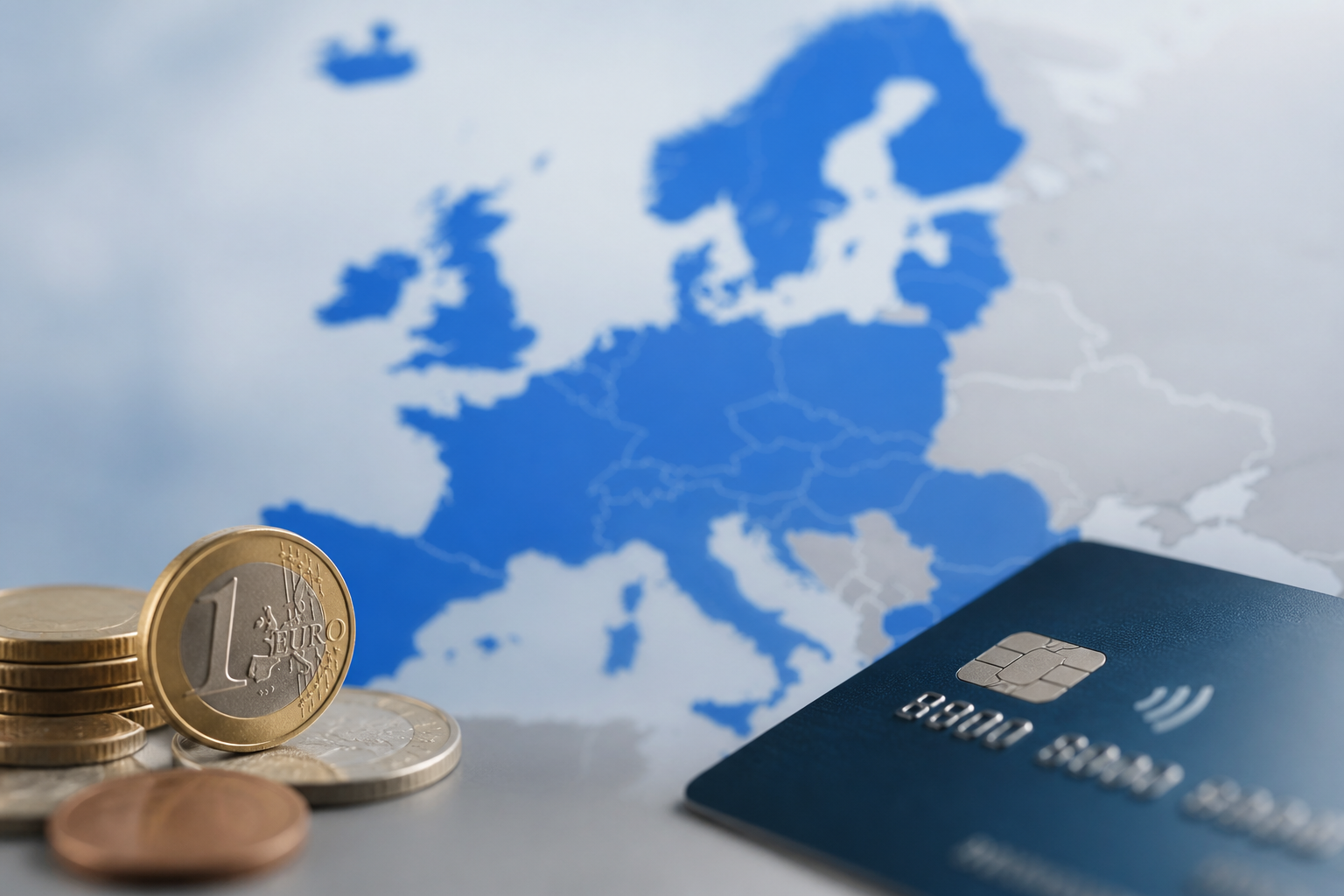 SEPA – bendra mokėjimų eurais erdvė: Europos žemėlapis, eurai ir mokėjimo kortelė