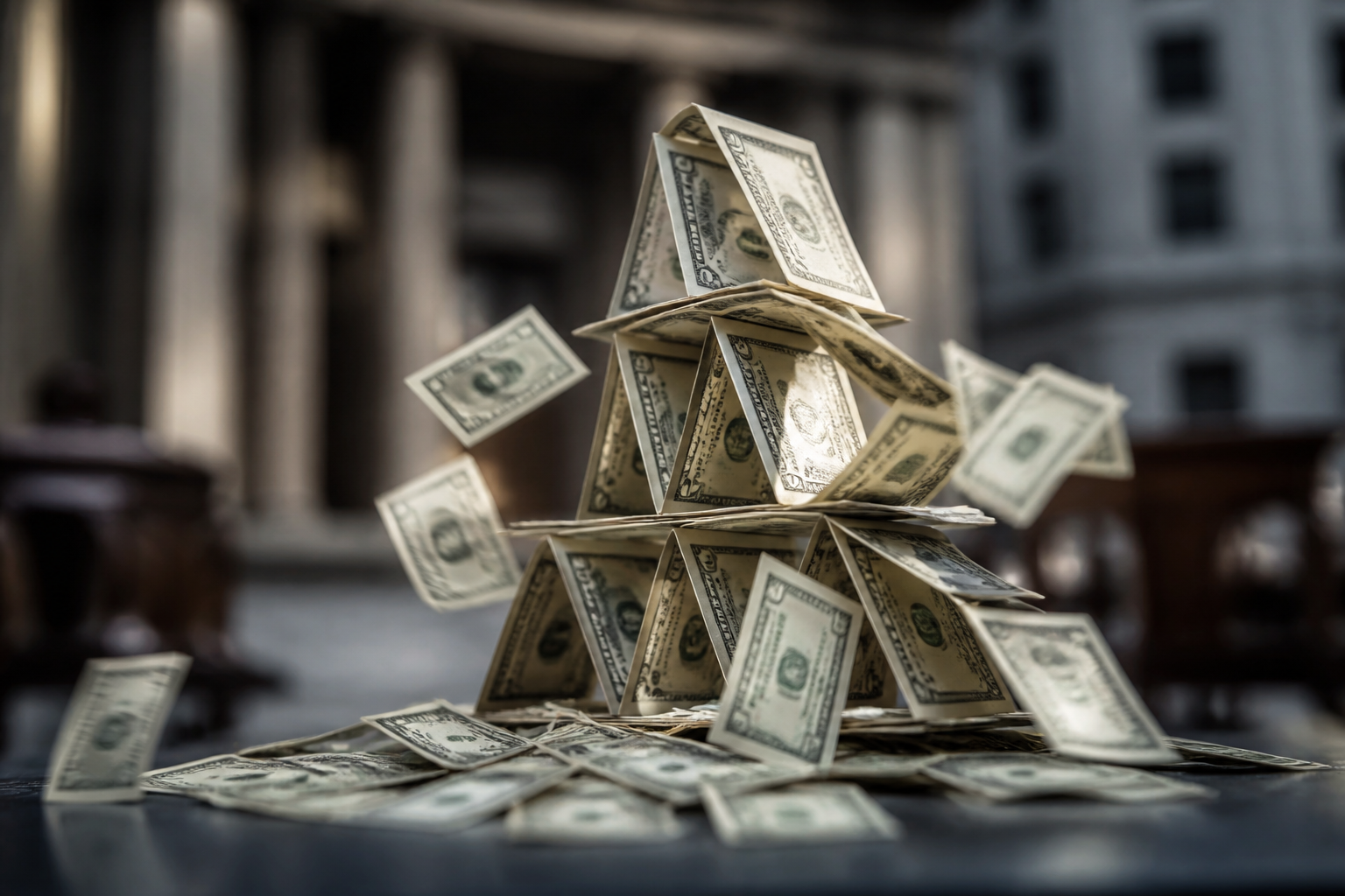 Ponzi schema – finansinės piramidės griūtis